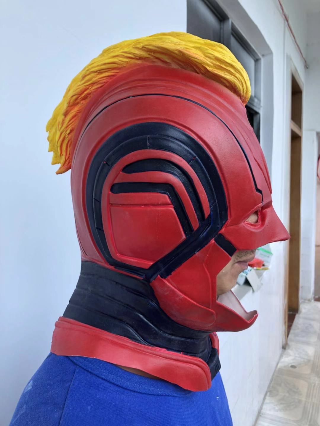 惊奇队长面具头套cosplay卡罗尔丹弗斯面具复仇者联盟4万圣节道具