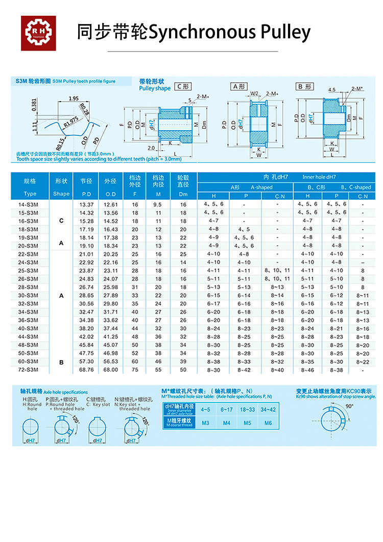 厂家直营包邮s3m型同步带轮 非标同步轮加工定做