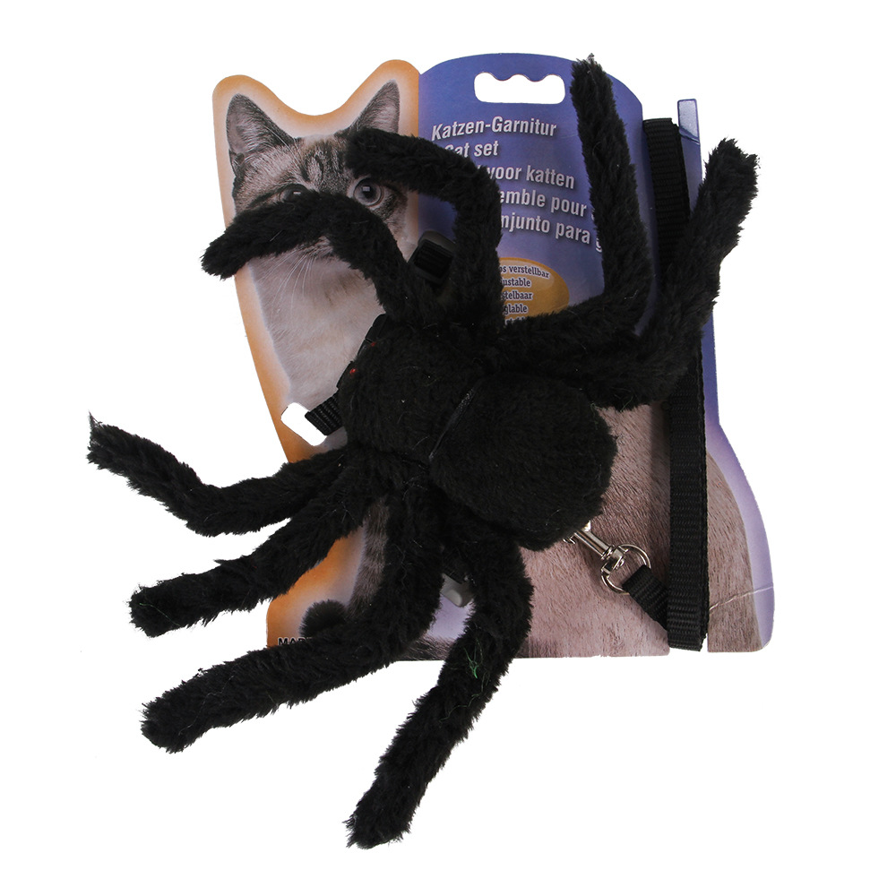 New Pet Supplies Cat Halloween Christmas Chest Strap Spider Hand Holding Rope Pet Supplies