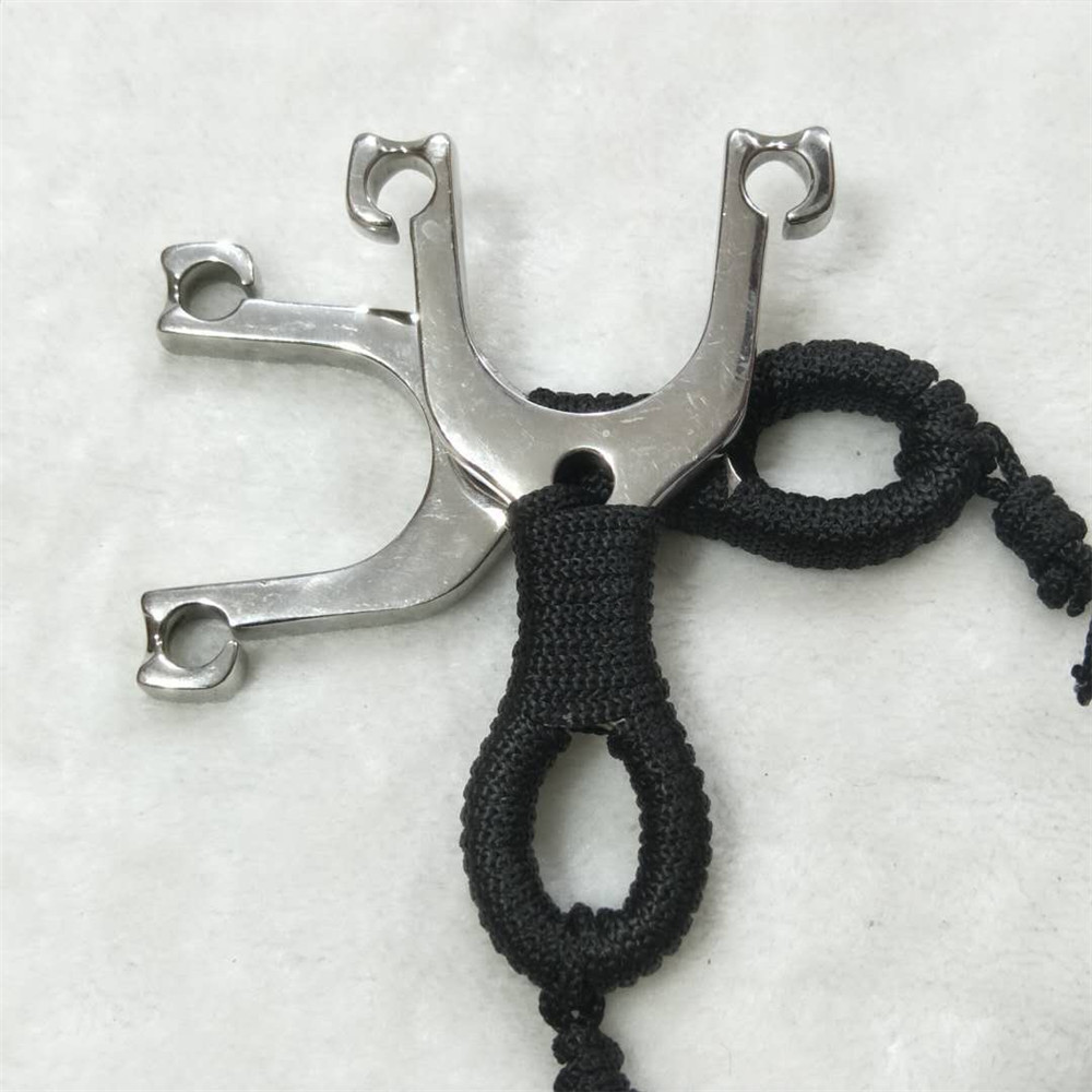 304不锈钢星月屠龙弹弓440钛钢户外竞技传统弹弓线切传统神龙弹弓