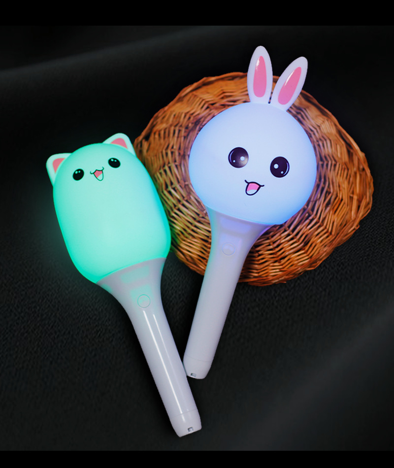 年会气氛道具可爱卡通硅胶手灯 演唱会助威应援灯 led荧光棒 定制