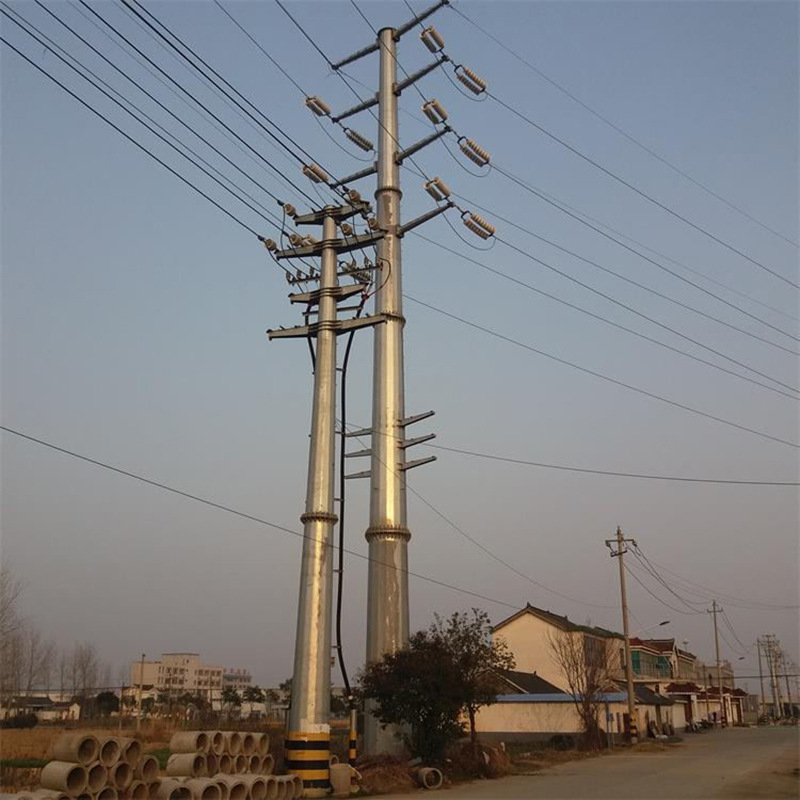 电力钢管杆10kv耐张钢杆转角钢杆终端钢杆热镀锌电力钢杆末端钢杆