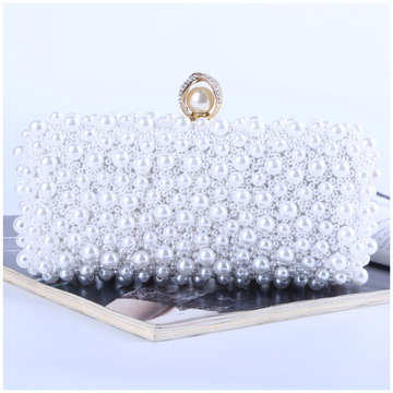 晚宴包女士手拿包晚会纯手工珍珠包珠绣包晚装包批发欧美外贸原单