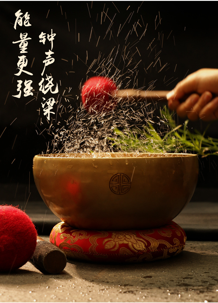 满月颂钵尼泊尔音钵手工钵盂瑜伽冥想颂钵音疗佛音碗铜磬摆件批发