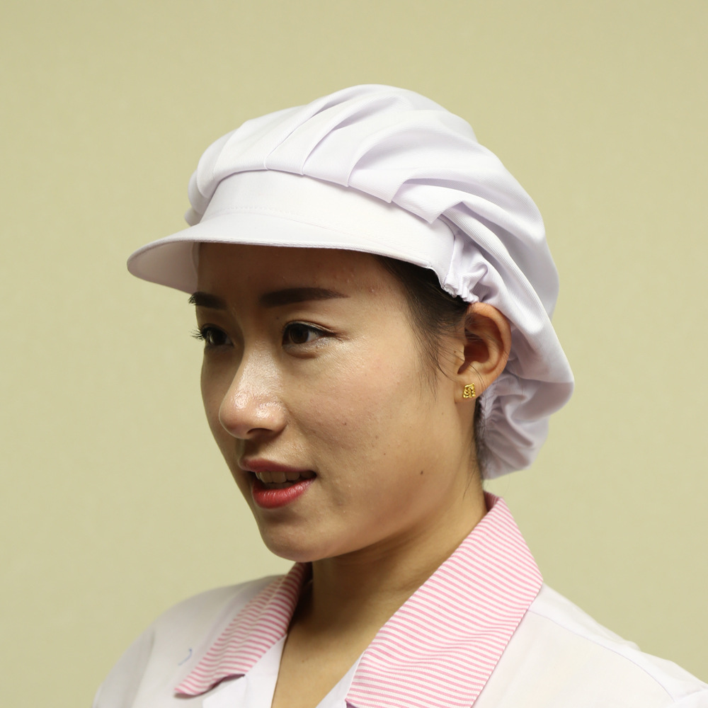 食品帽子白食堂卫生网帽定制防尘厨房帽工厂透气网兜帽车间工作帽