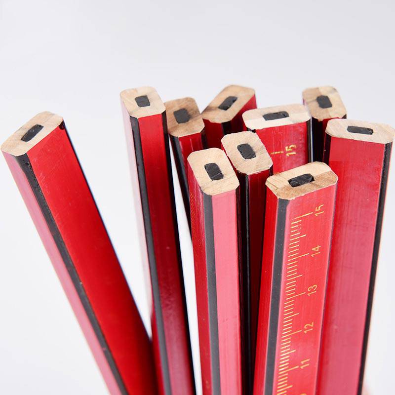 厂家直销木工铅笔扁头黑色木工用刻度铅笔画线笔装修记号铅笔批发