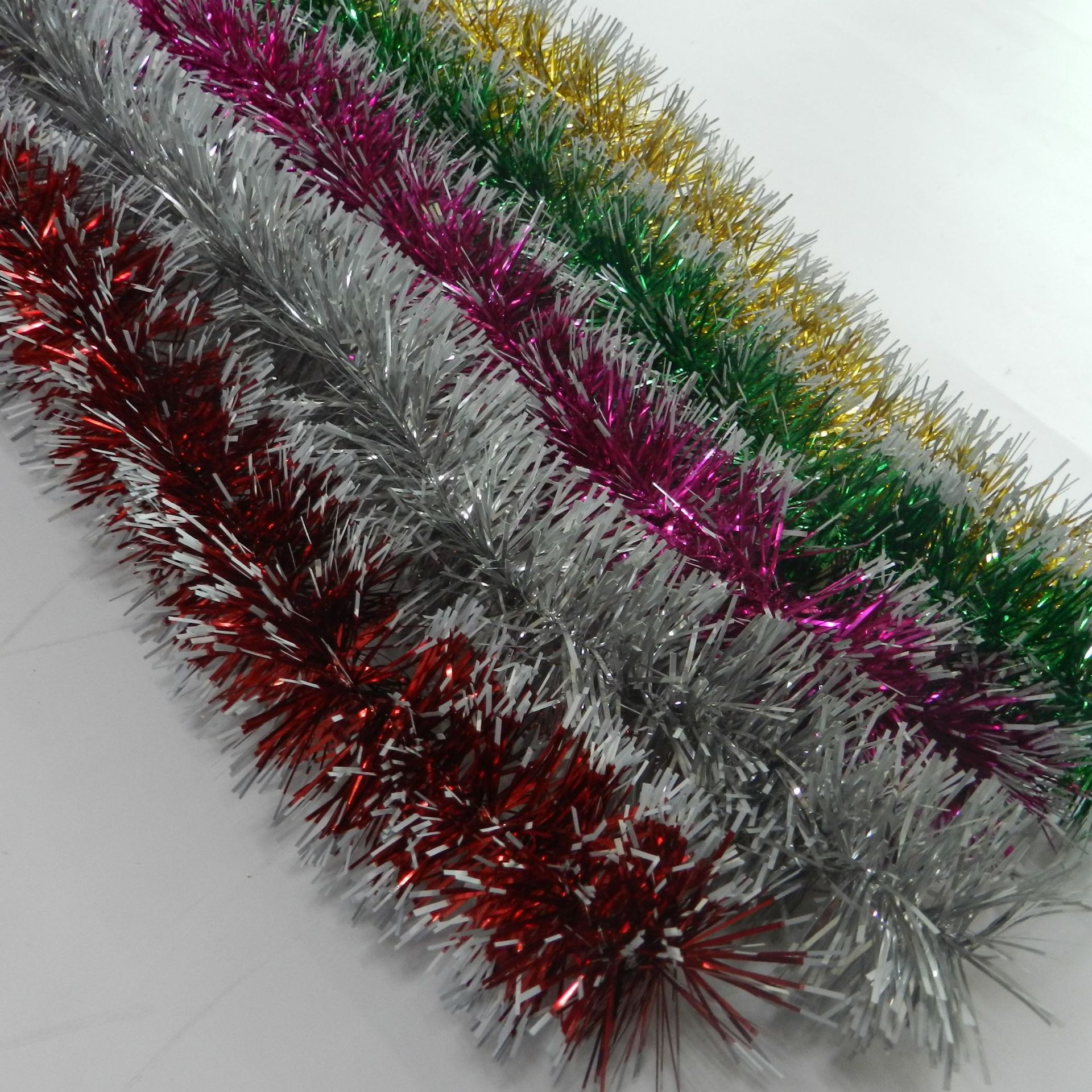 圣诞装饰品圣诞毛条拉花彩条派对生日节日婚房装饰茜草 拉条毛条