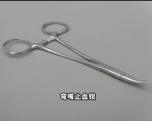 不锈钢止血钳弯头止血钳宠物拔毛钳持针钳宫颈钳海绵钳舌钳