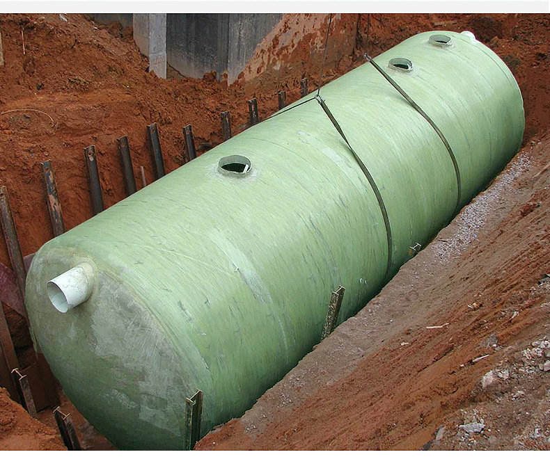 10立方污水沉淀池工地污水处理设备消防水池三格缠绕玻璃钢化粪池