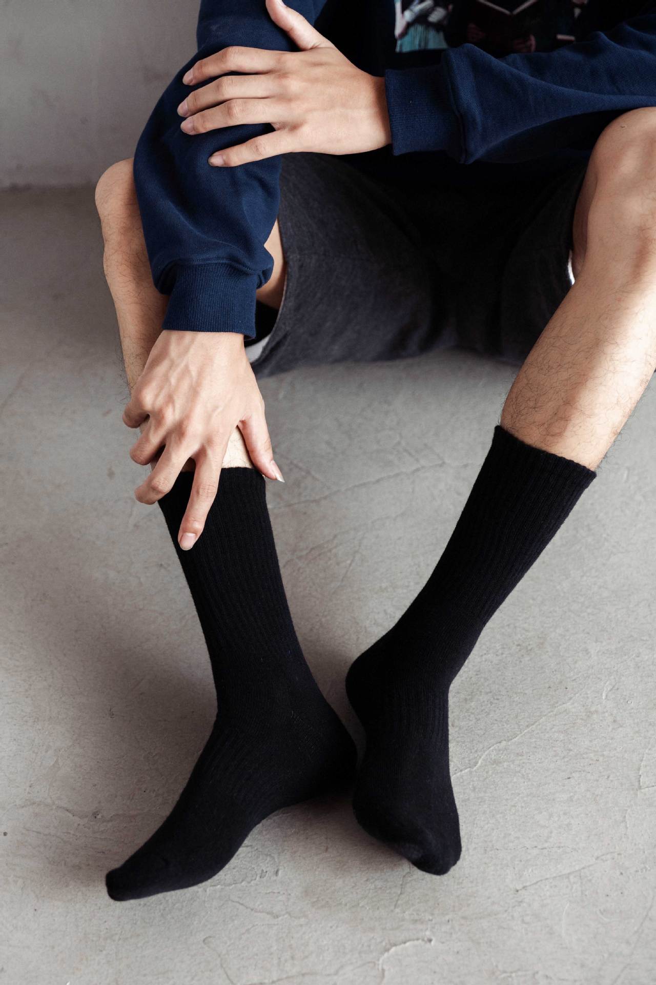 男士袜子冬季全棉防臭吸汗加厚毛圈运动足球中筒篮球袜 男袜高筒