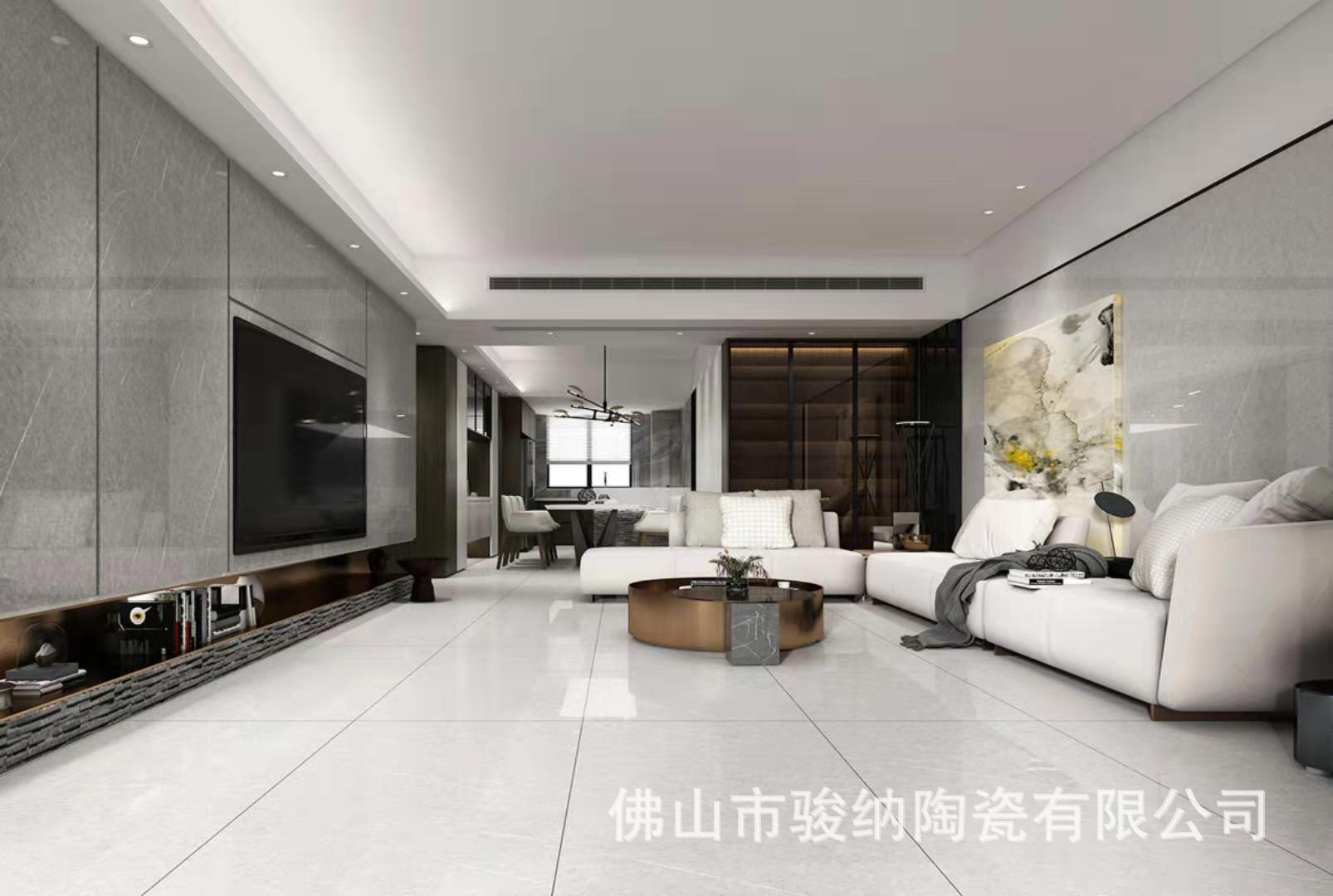 通体大理石750*1500大析瓷砖 现代简约灰色客厅餐厅地板防滑地砖