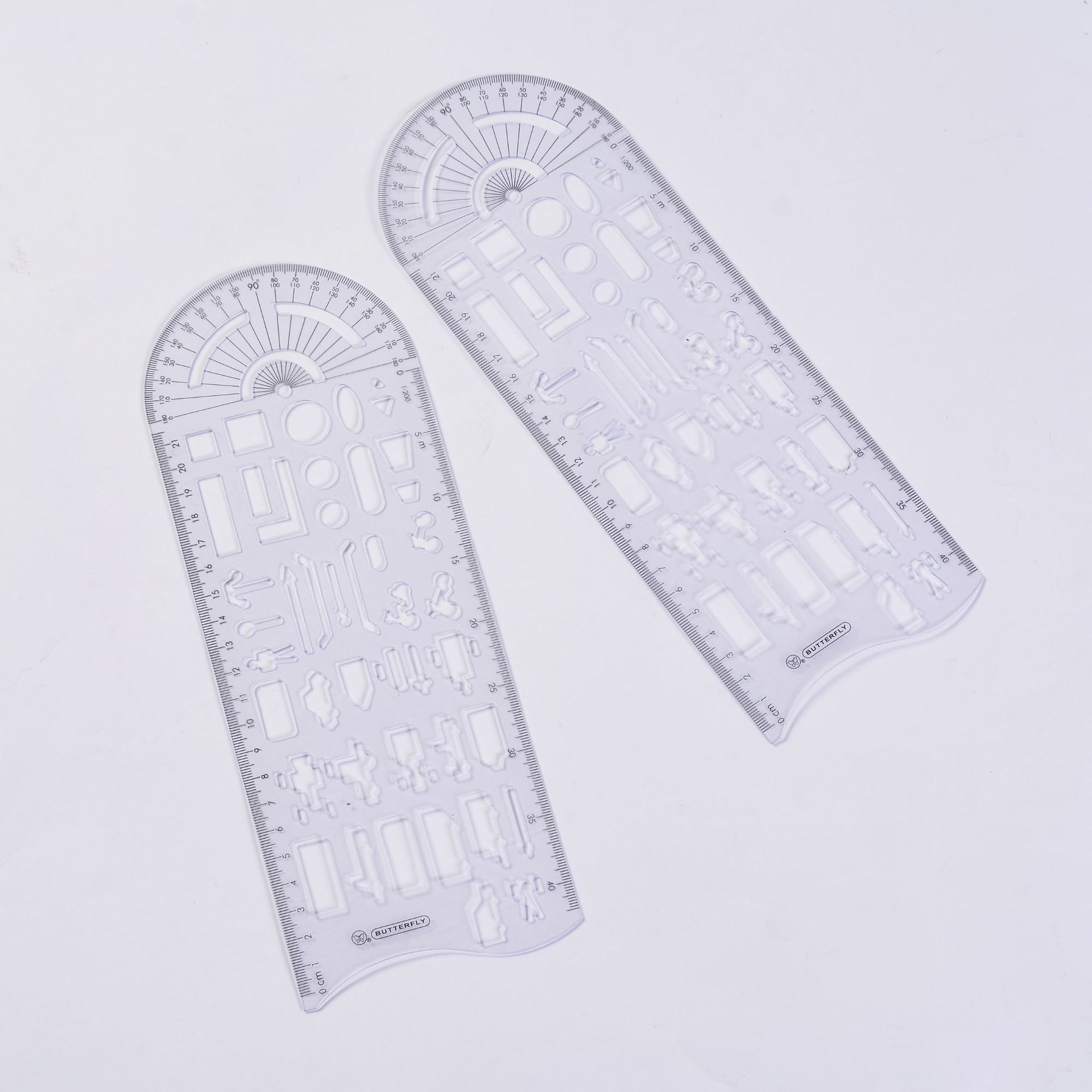 蝴蝶5508交通模板 公路事故处理尺 交通尺 学生学习绘图尺