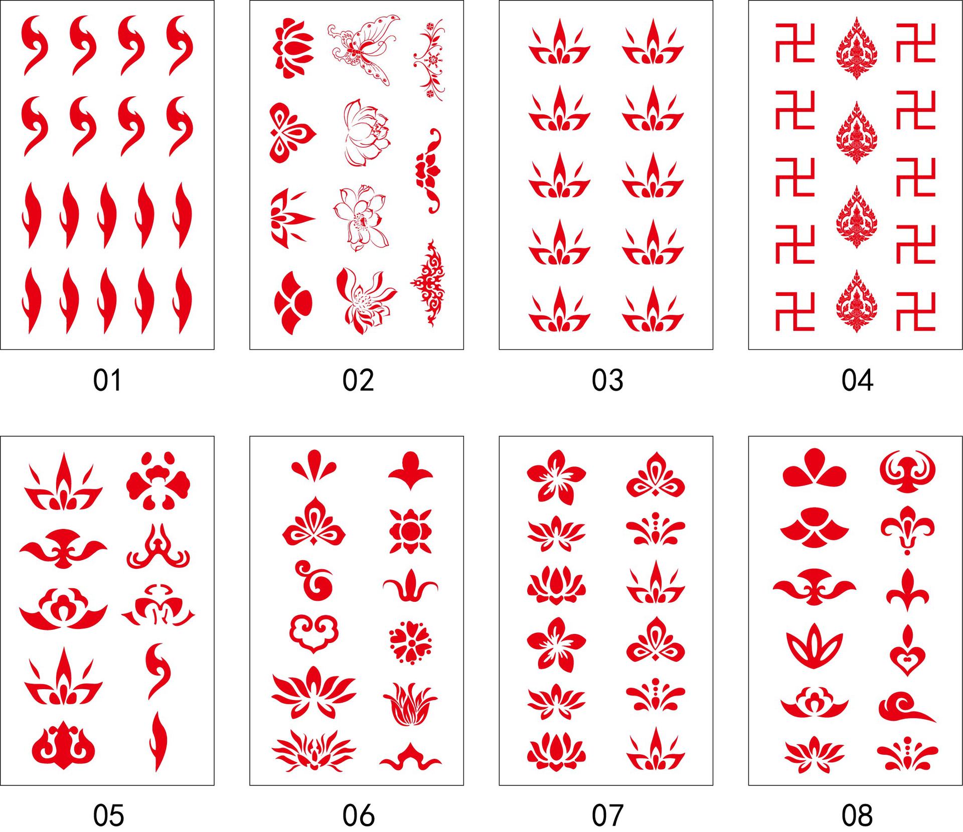 厂家现货批 眉心贴花钿 影楼古装摄影纹身贴妩媚娘同款额头贴