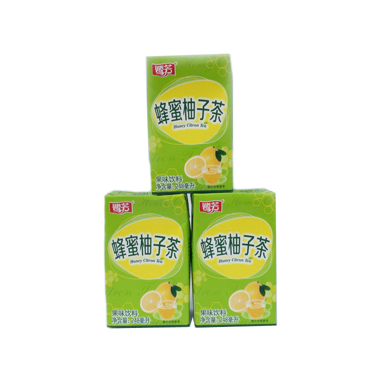鹭芳248ml24盒装蜂蜜柚子茶蜂蜜果味健康饮品包装