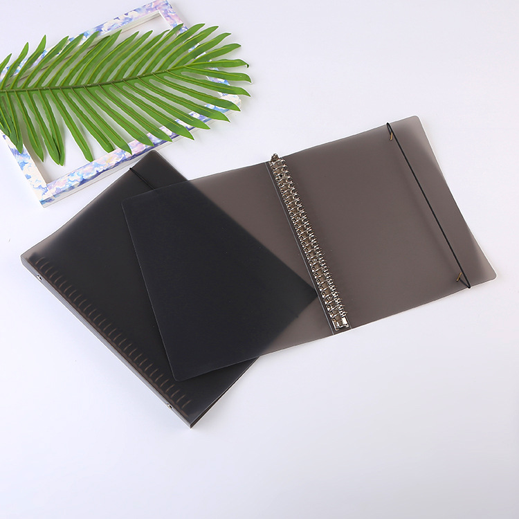 20孔a5磨砂pp活页本外壳26孔b5黑色笔记本外壳金属夹30孔a4活页夹