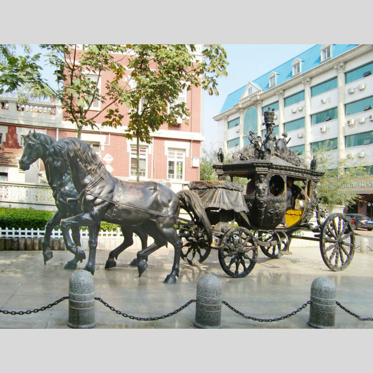 厂家直销铸铜古希腊西方神话人物雕塑阿波罗战车太阳神马车铜雕