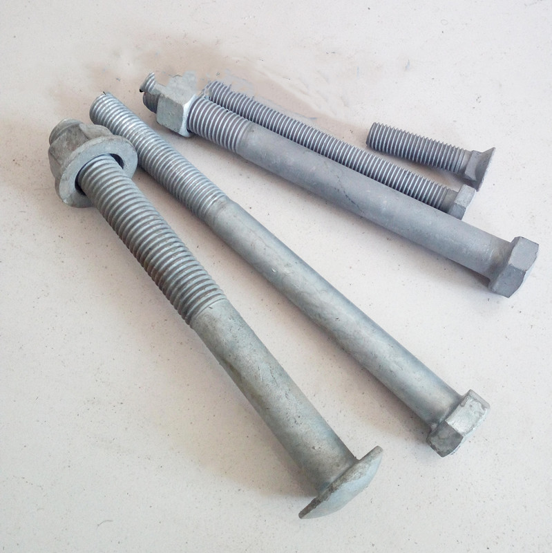 六角螺栓 热镀锌穿钉 100*16穿钉 全扣穿钉螺栓 抱箍用穿钉