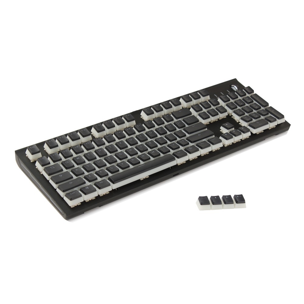 机械键盘键帽pbt奶皮布丁双色奶皮透光黑色白色oem高度mx十字口