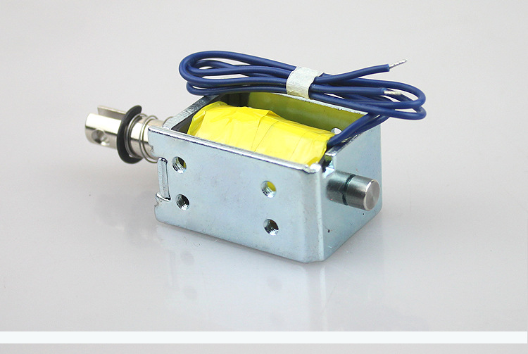 ly078直流小微型推拉式电磁铁12v伸缩杆0837贯穿式电磁铁可常通电