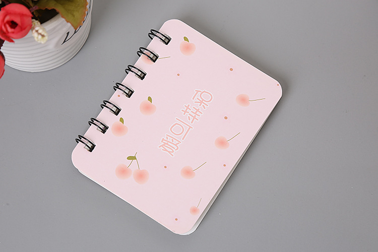 粉色少女心笔记本学生口袋迷你线圈本日记本办公随手抄便携记事本