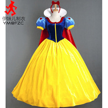 s-4XL万圣节服装 成人女 白雪公主裙 舞台演出cosplay含披风 大码
