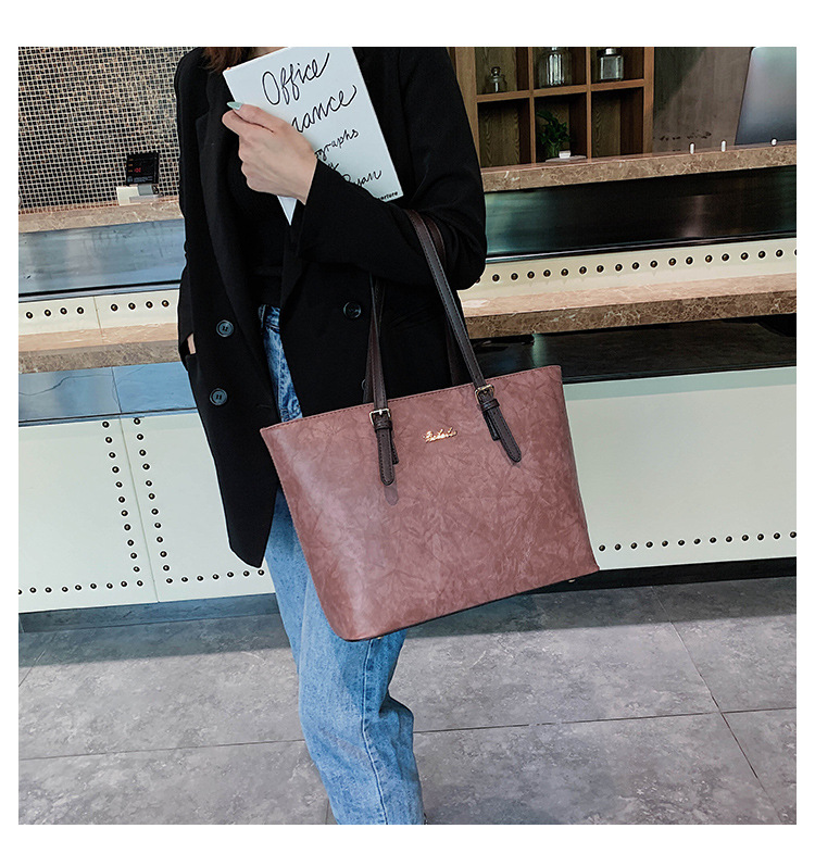 北包包女2019新款潮韩版时尚百搭简约风大容量单肩包手提包女包