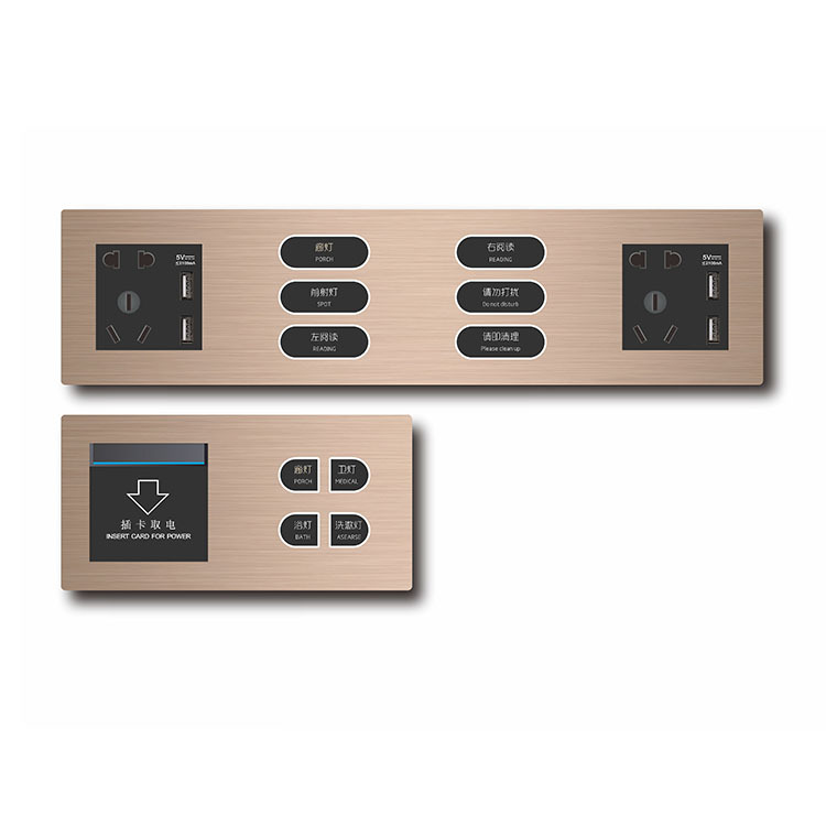 oem强电485轻触开关金属拉丝cnc包边按键背光圈酒店智能开关定制