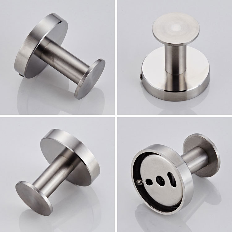 壁挂式卫浴 304不锈钢厨卫挂钩黑色衣帽钩简约大衣勾可选免钉拉丝