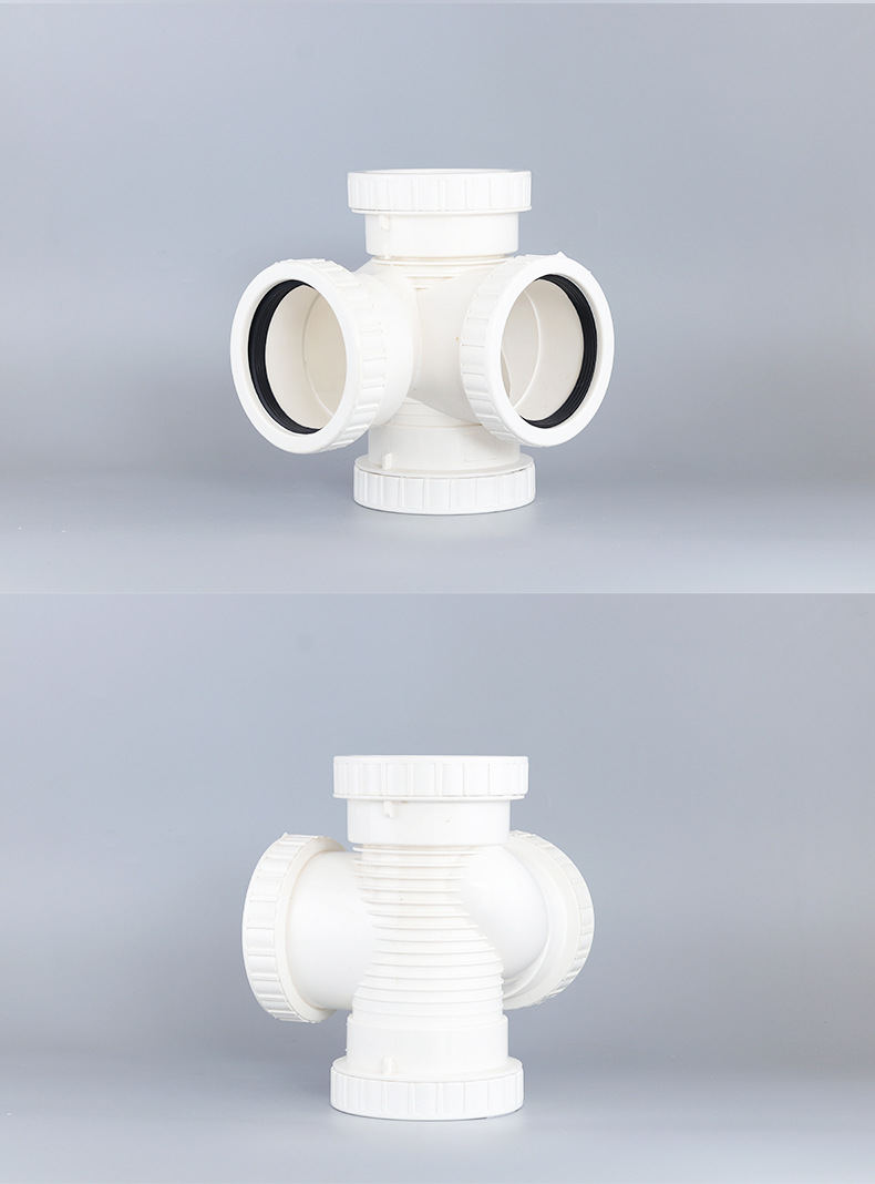 四通排水管厂家直销pvc消音立体配件 批发耐高温耐腐蚀四通排水管