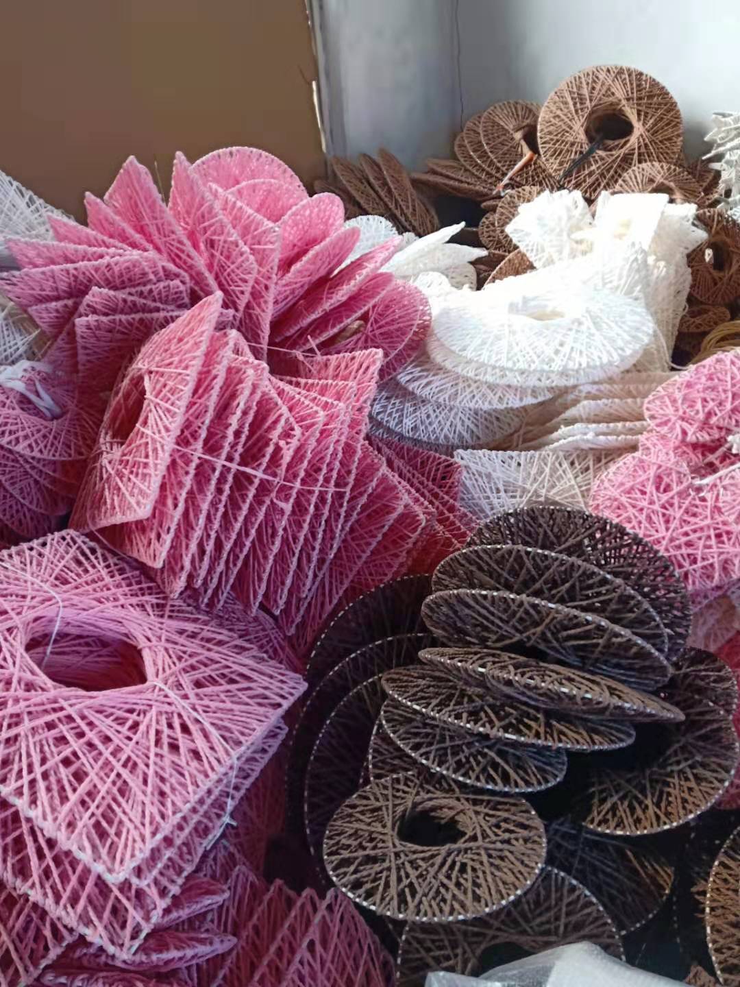 柳编厂家直供纯手工纸绳飞碟 高档欧美家居摆件装饰品 柳编工艺品