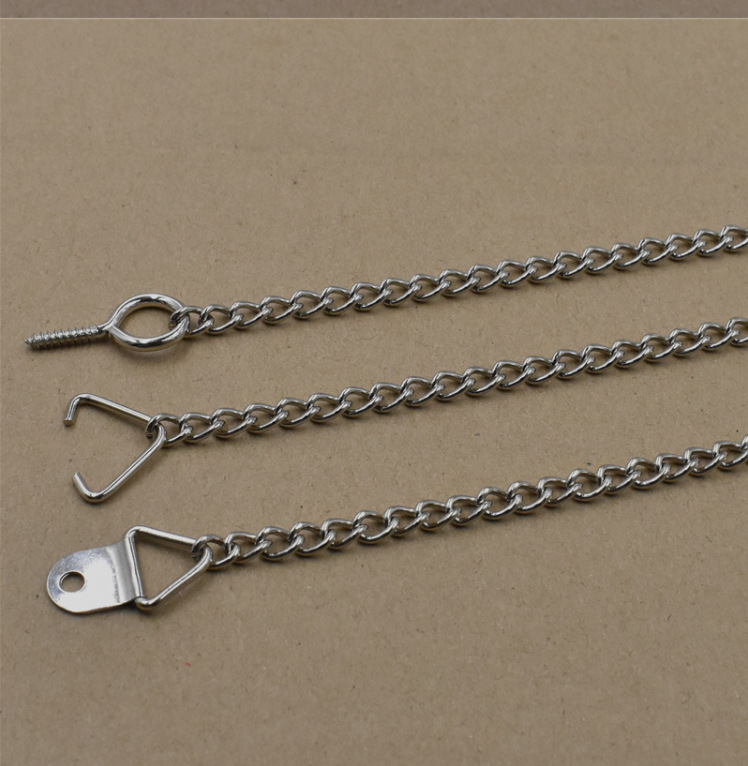 2mm线粗吊牌铁链子科室门牌广告挂牌吊链海报挂链日光灯吊灯链