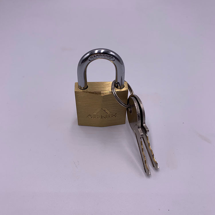 批发30mm铜挂锁铜芯锁具抽屉柜子门锁黄铜锁头直开弹子锁厂家