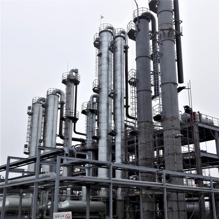 出售118米不锈钢精馏塔设备蒸馏塔酒精回收塔设备价格低