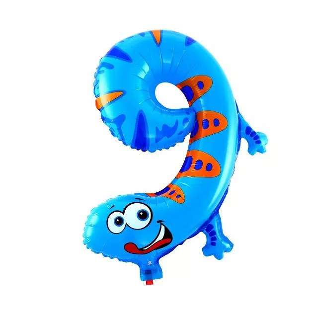新款16寸卡通动物铝膜数字气球 动物数字0-9 儿童六一玩具气球