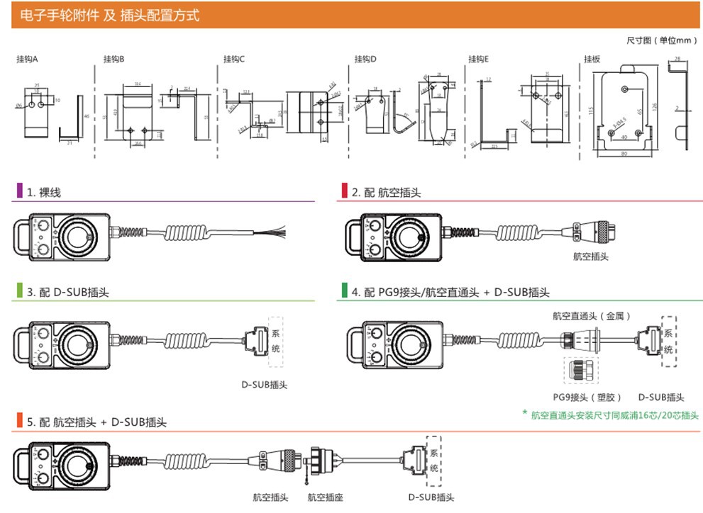 发那科/三菱/新代数控电子手轮 cnc手摇脉冲发生器塑料手持单元盒