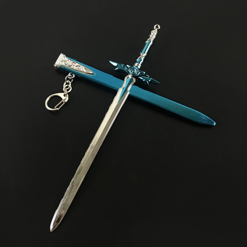 动漫周边刀剑神域亚丝娜蓝蔷薇之剑带鞘兵器刀扣武器模型22cm