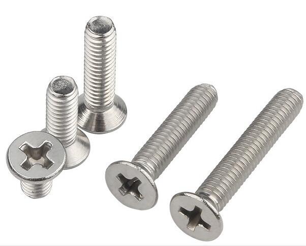 316不锈钢十字平头螺丝m2m3m4m5m6m8m10十字沉头机螺钉螺栓