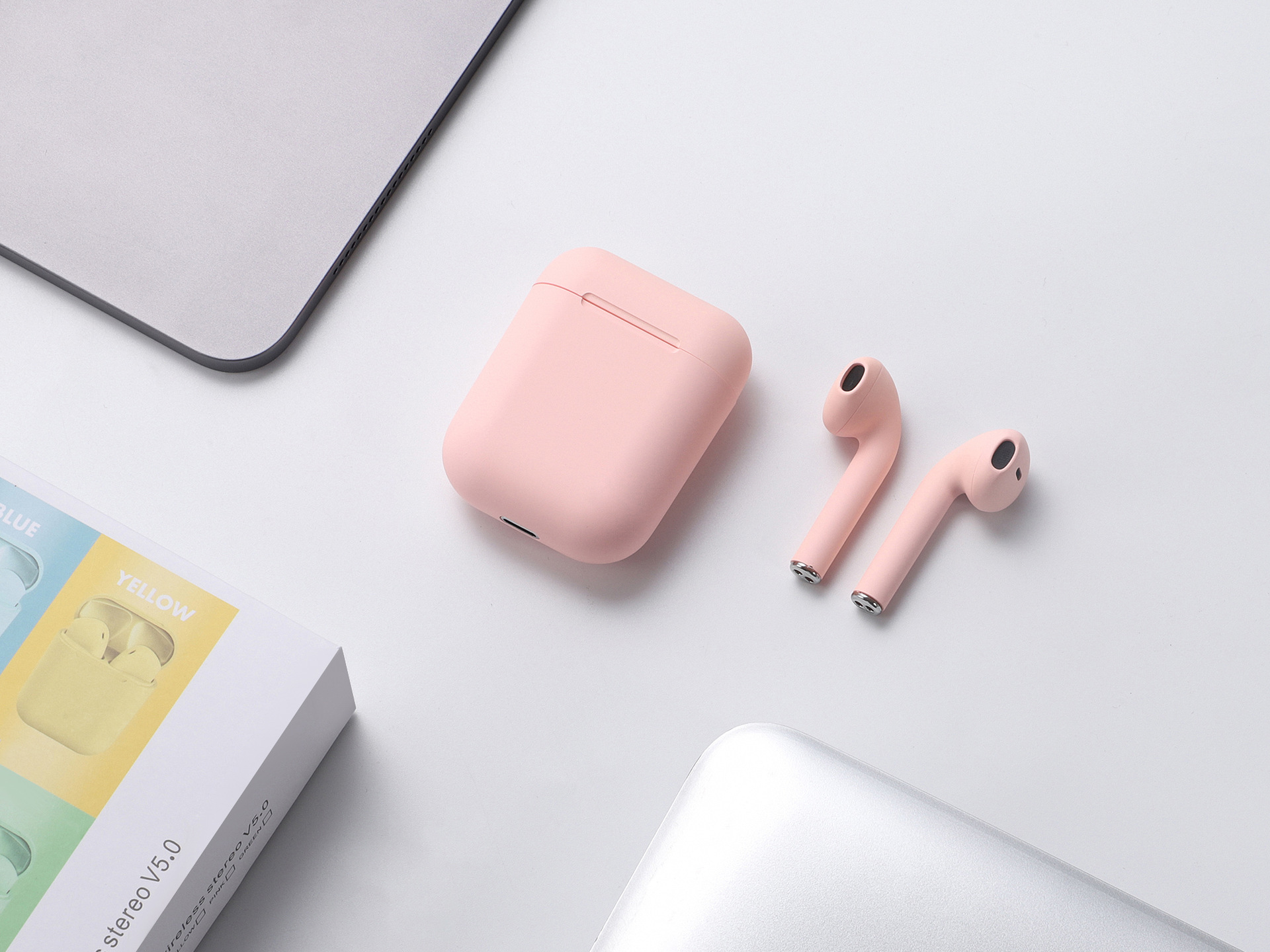 新款 马卡龙蓝牙耳机 i12弹窗运动无线蓝牙耳机tws 5.0 inpods12