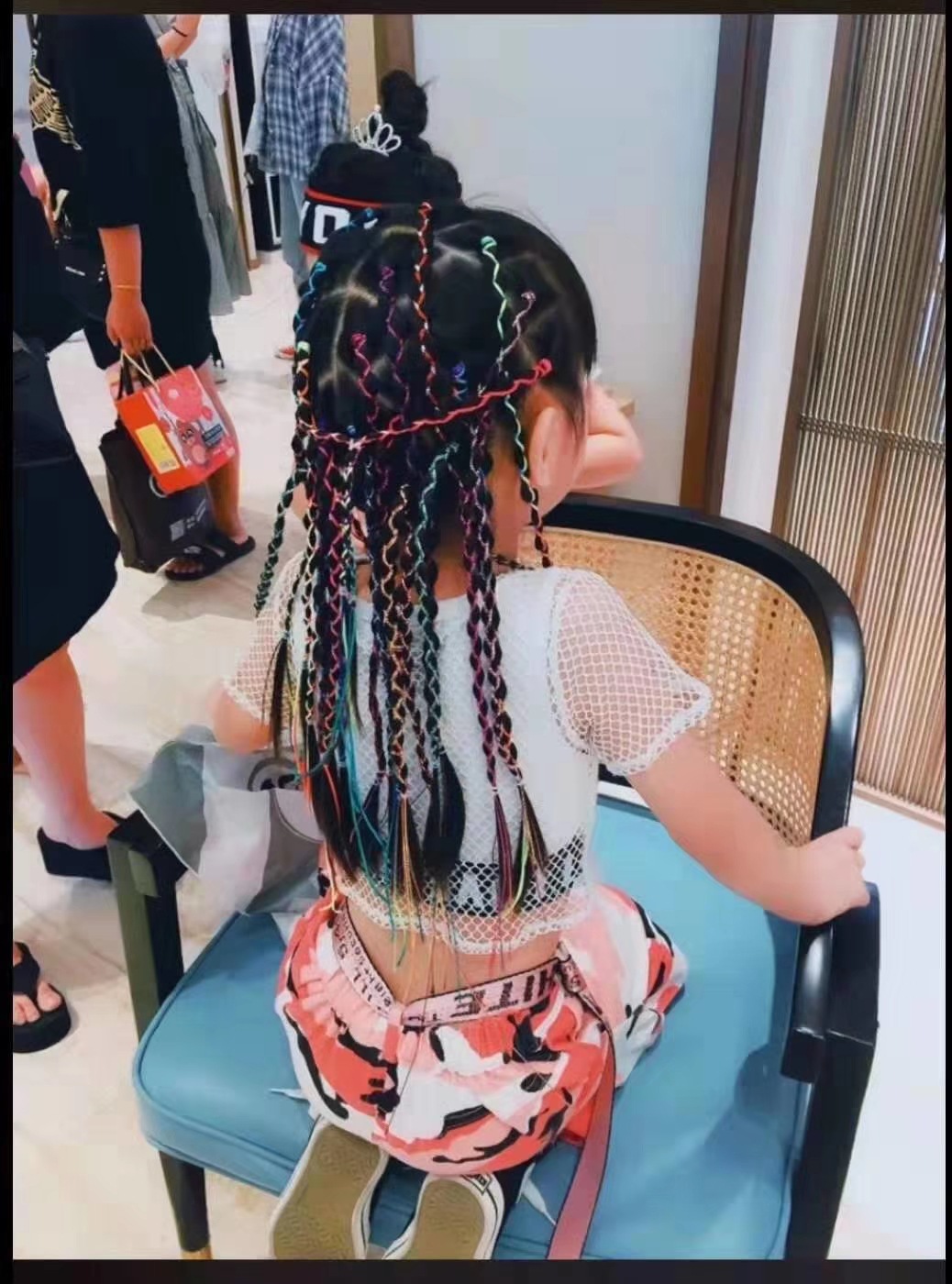 编头发彩绳子儿童编发彩绳女辫子脏辫发绳辫发带七彩色脏脏辫头绳