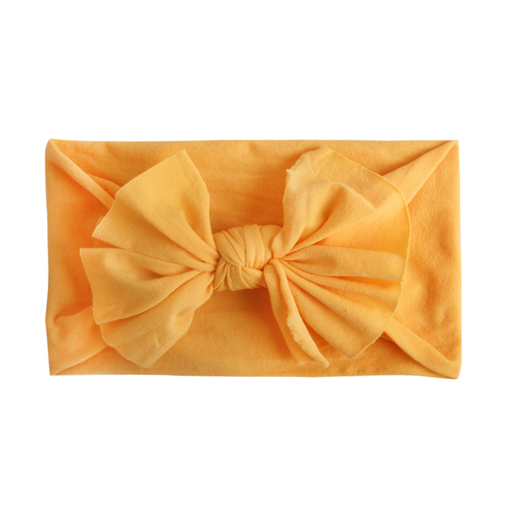 柔软尼龙丝袜儿童宽发带单层蝴蝶结儿童婴儿头带头饰23色现货