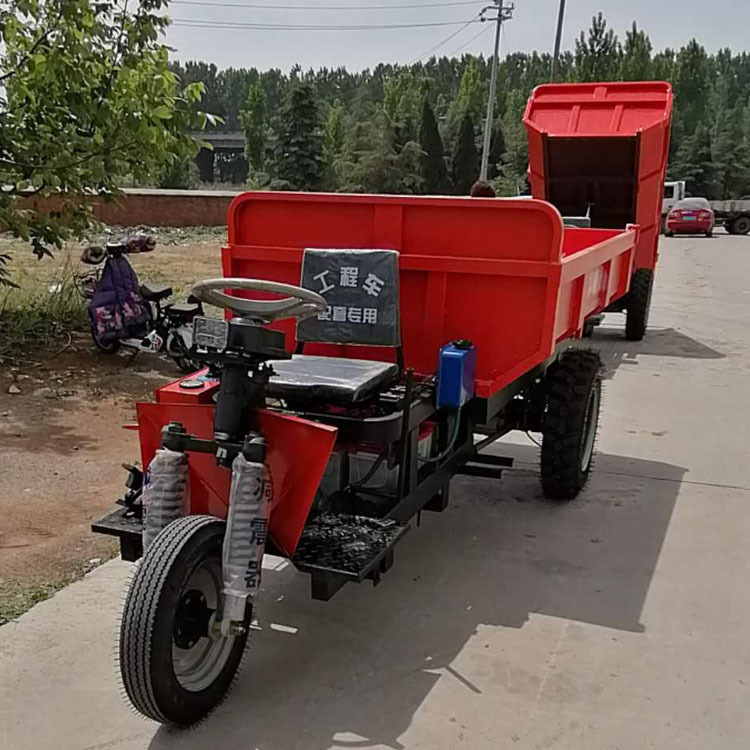 工程三轮车 电动三轮车 自动液压升降系统 拉3吨土渣的电瓶车