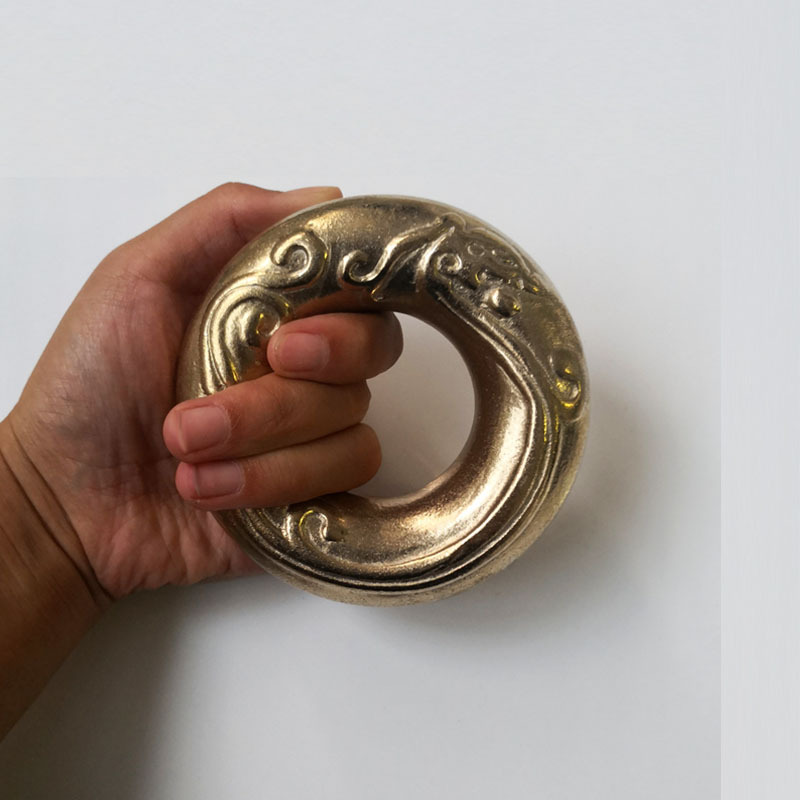 虎撑医铃纯铜串铃药师铃民间乡医郎中用药铃虎叉把玩收藏手摇铃铜