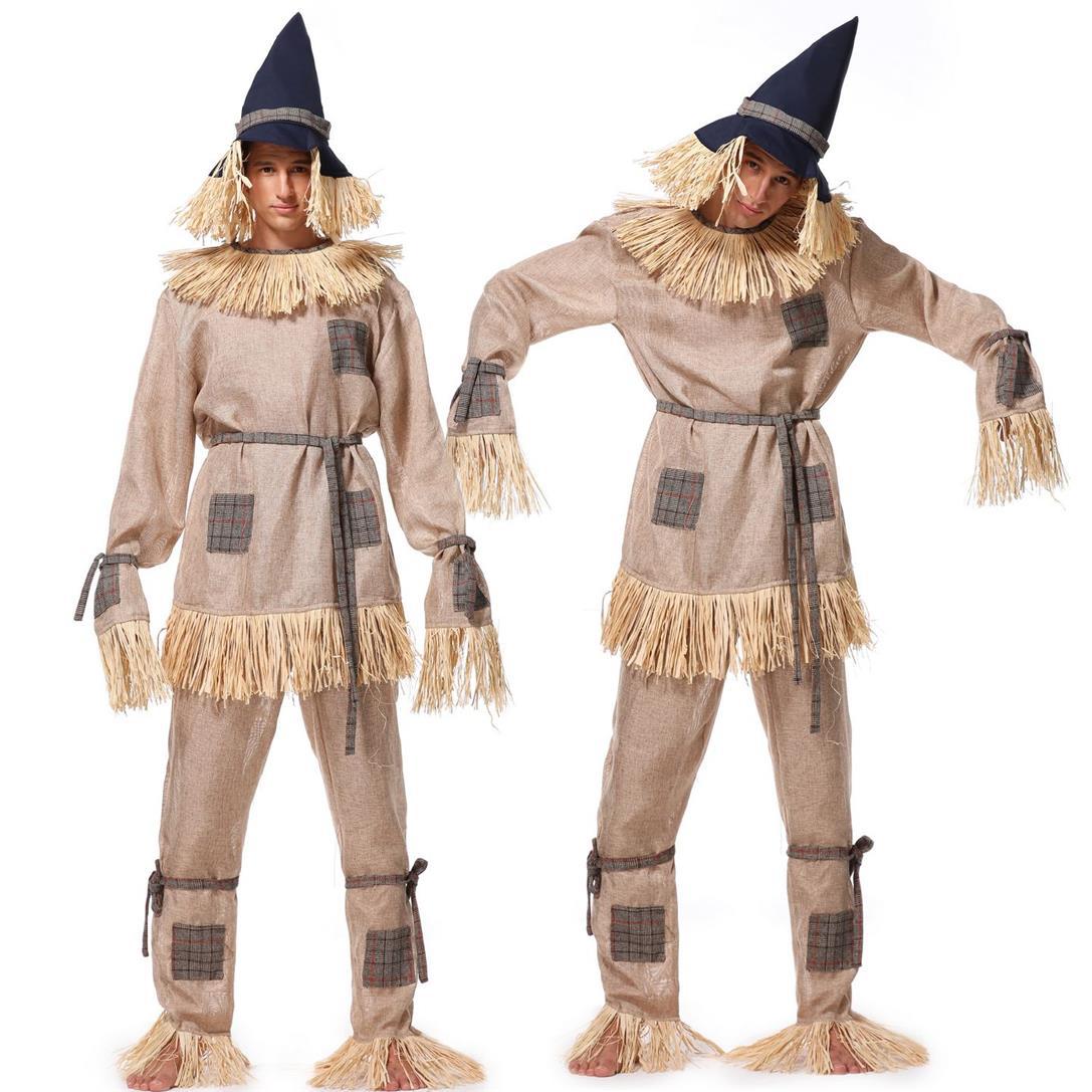 2019年新款绿野仙踪舞台剧稻草人演出服装万圣节角色扮演稻草人服