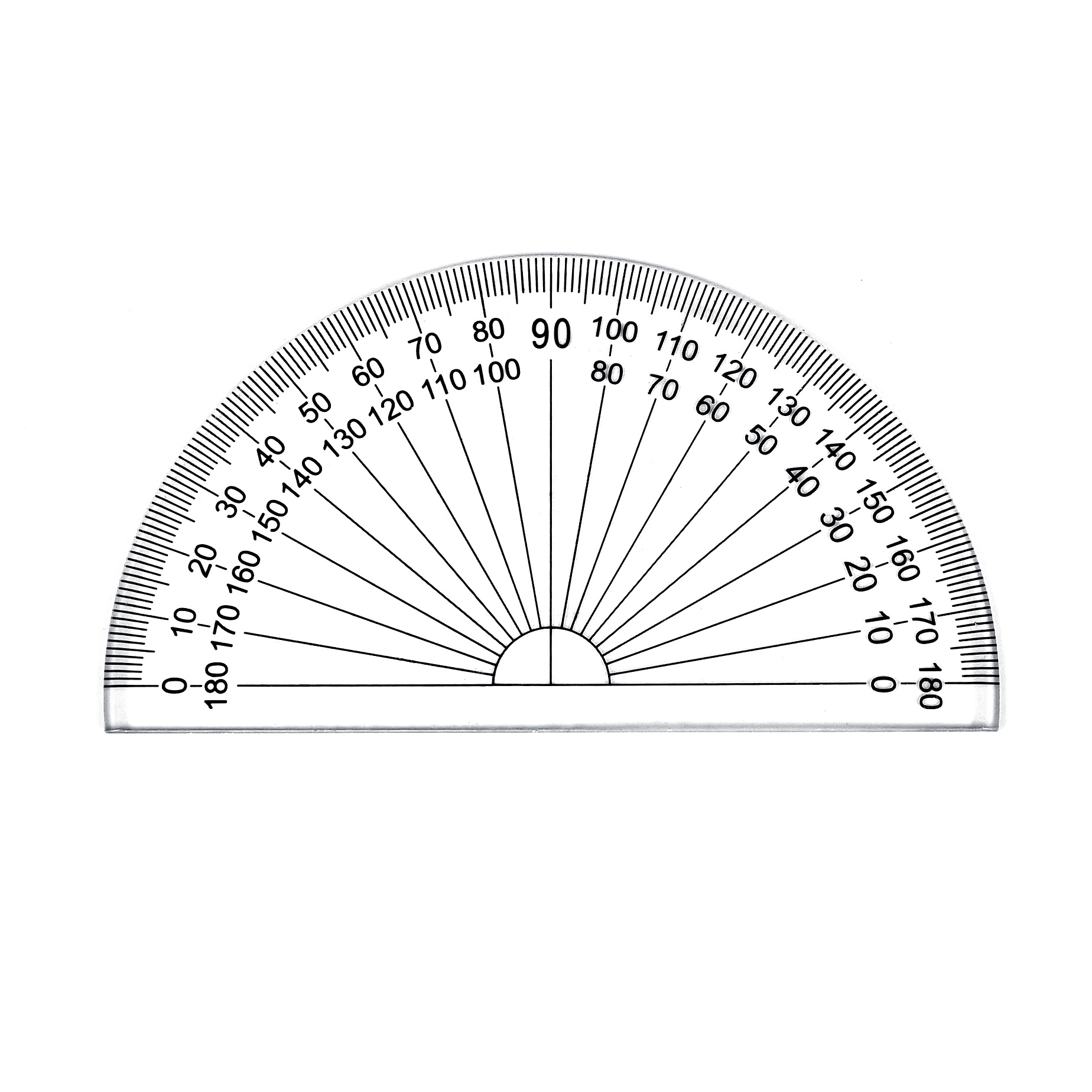 亚克力15cm简约透明套装尺厂家直批学生四件套尺子