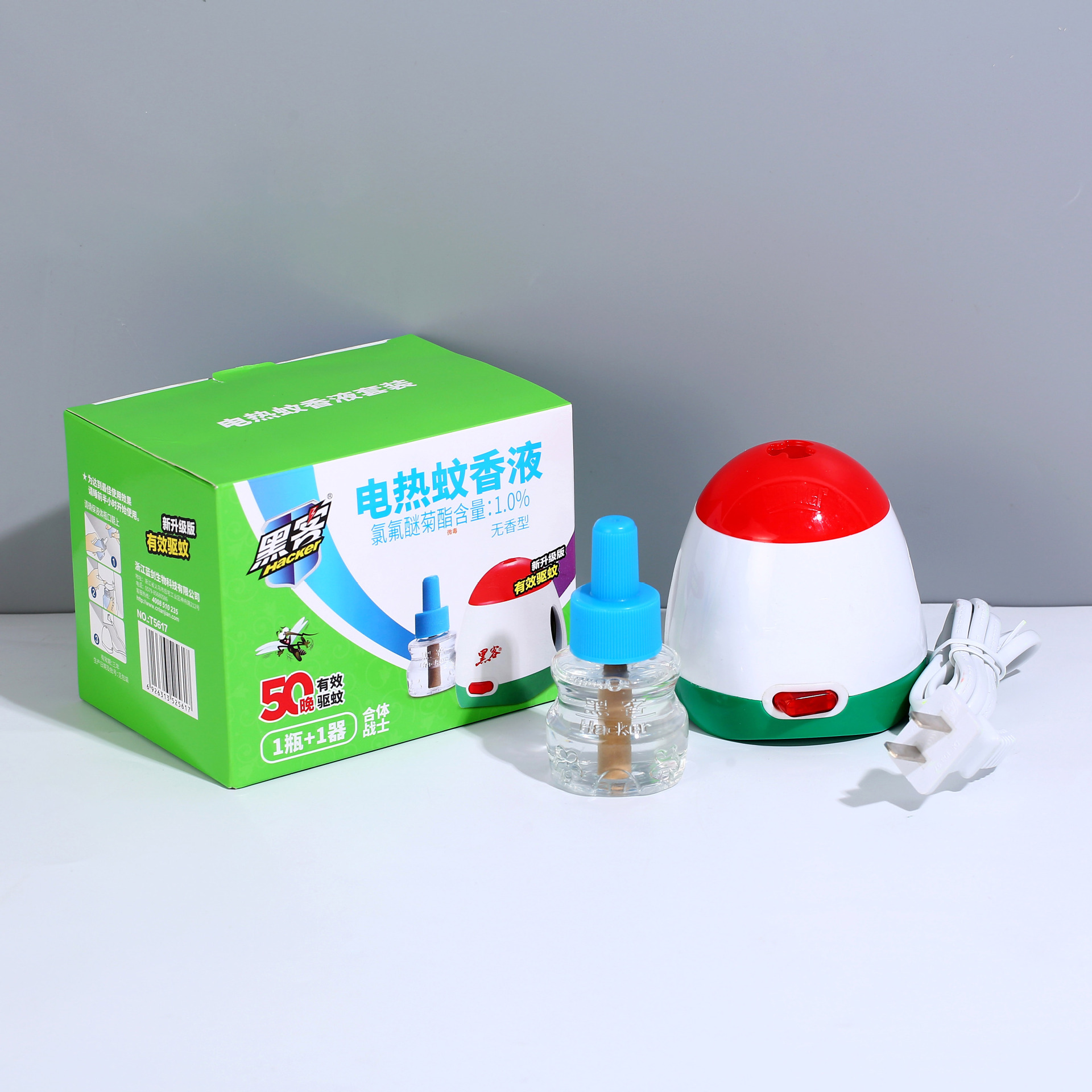 液体套装 400持续驱蚊 5617黑客电蚊香 40ml*1瓶电热蚊香液