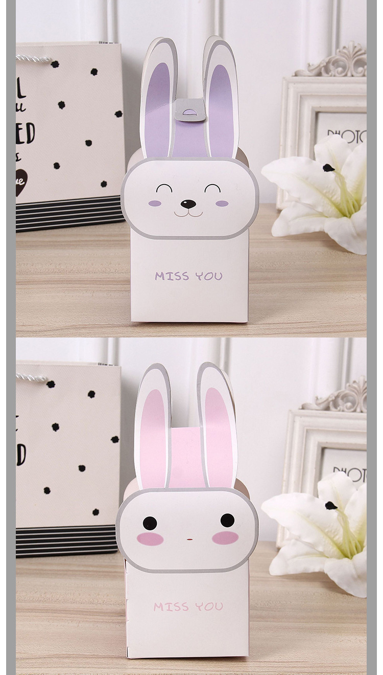 j卡通苹果包装盒卡通小兔子糖果盒办公文化用品卡通纸包装盒0.01