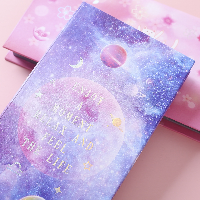 便利贴星空韩国ins创意烫金可撕学生用留言便签小本子贴纸套装