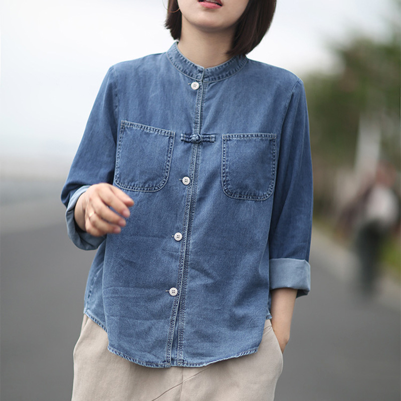 牛仔衬衫女立领-牛仔衬衫女立领厂家,品牌,图片,热帖-阿里巴巴