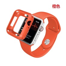 外贸新款适用苹果手表iWatch1/2/3/4硅胶保护壳全包软套防摔44mm