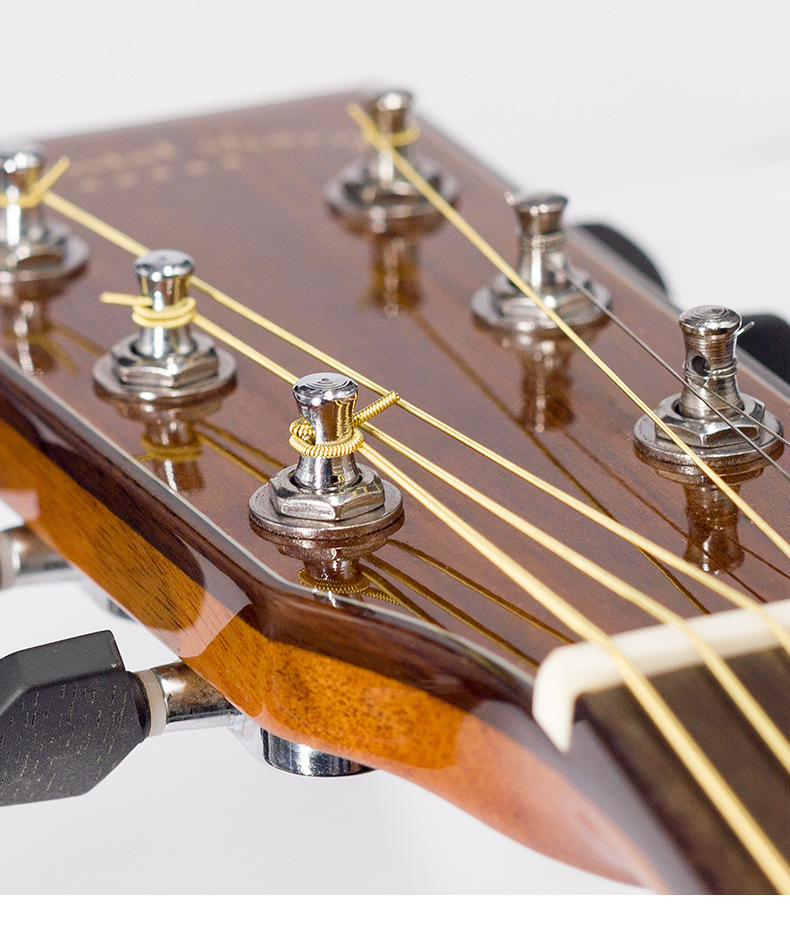 吉他彩色琴弦 黄铜琴弦 民谣吉他钢弦 6根民谣散装琴弦吉他弦批发